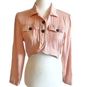 Vintage 90's cropped pink jacket